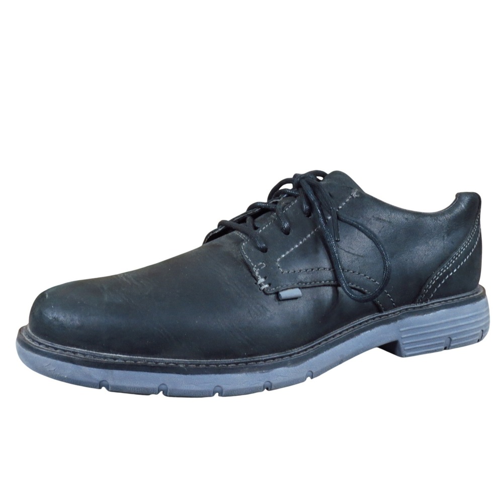 Mark Nason Lite Lugg Del Mens 8.5 Black Charcoal Leather Oxford Dress Comfort